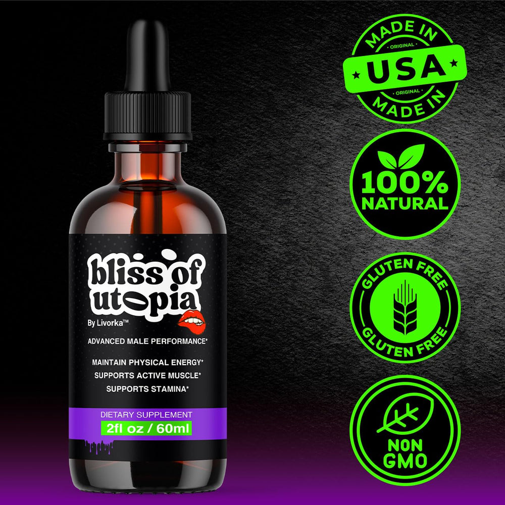 Bliss of Utopia Oil bottle with label