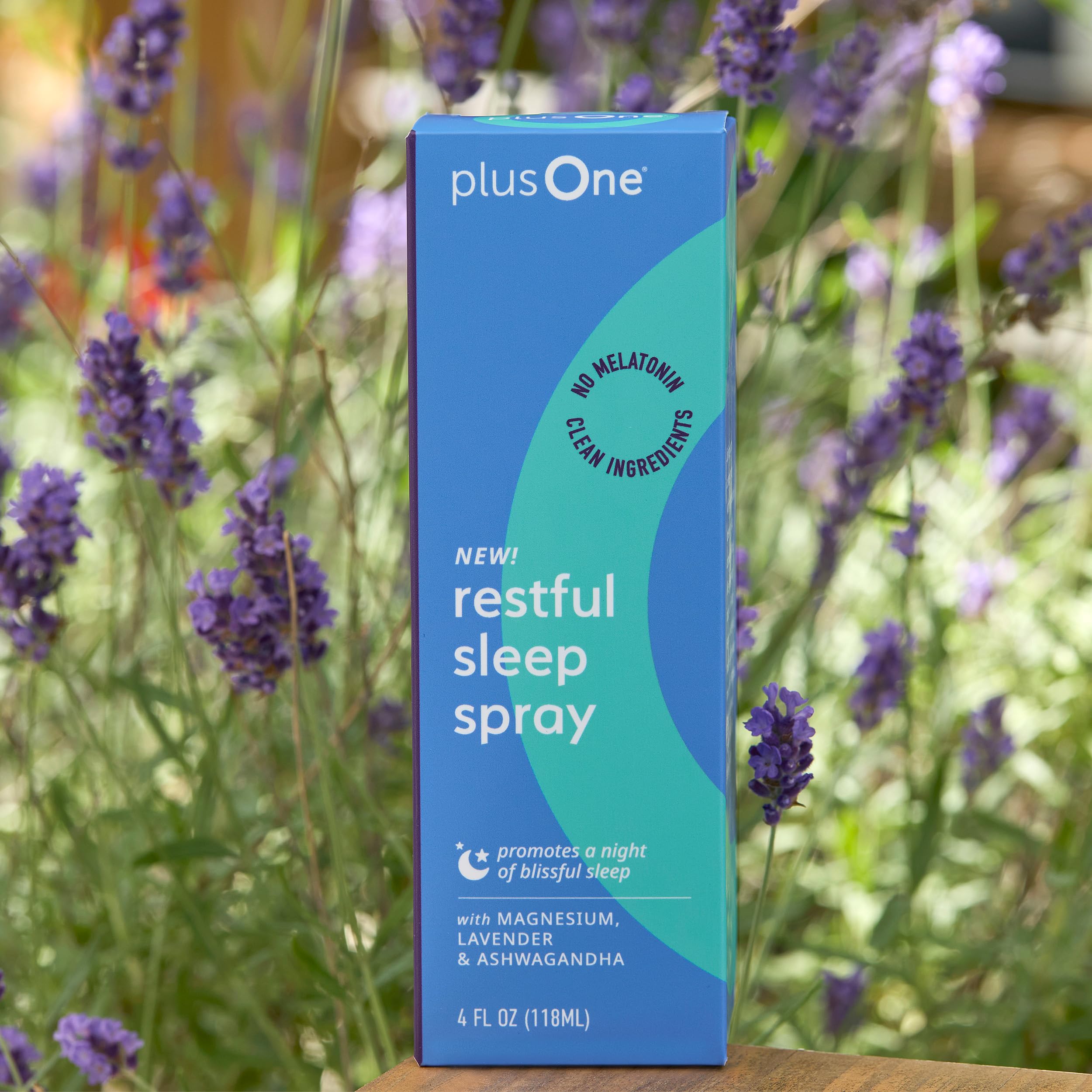 Lavender and ashwagandha plants beside Blissful Sleep Spray