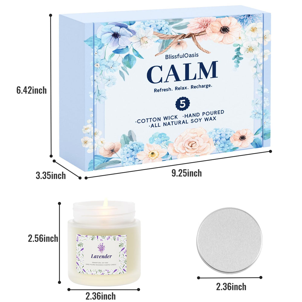 Bergamot & Jasmine scented candle in glass jar