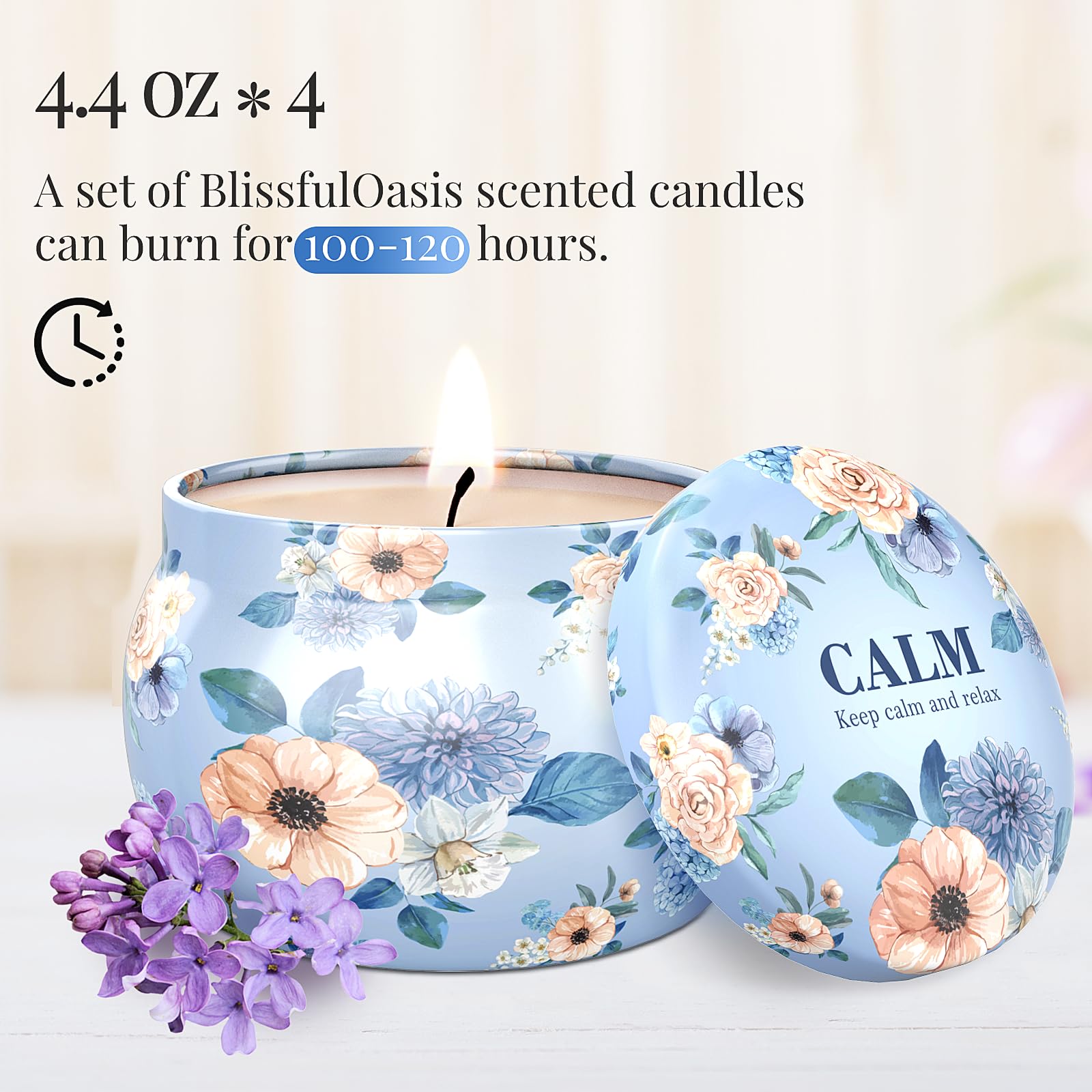 Candle jars with lids from BlissfulOasis set