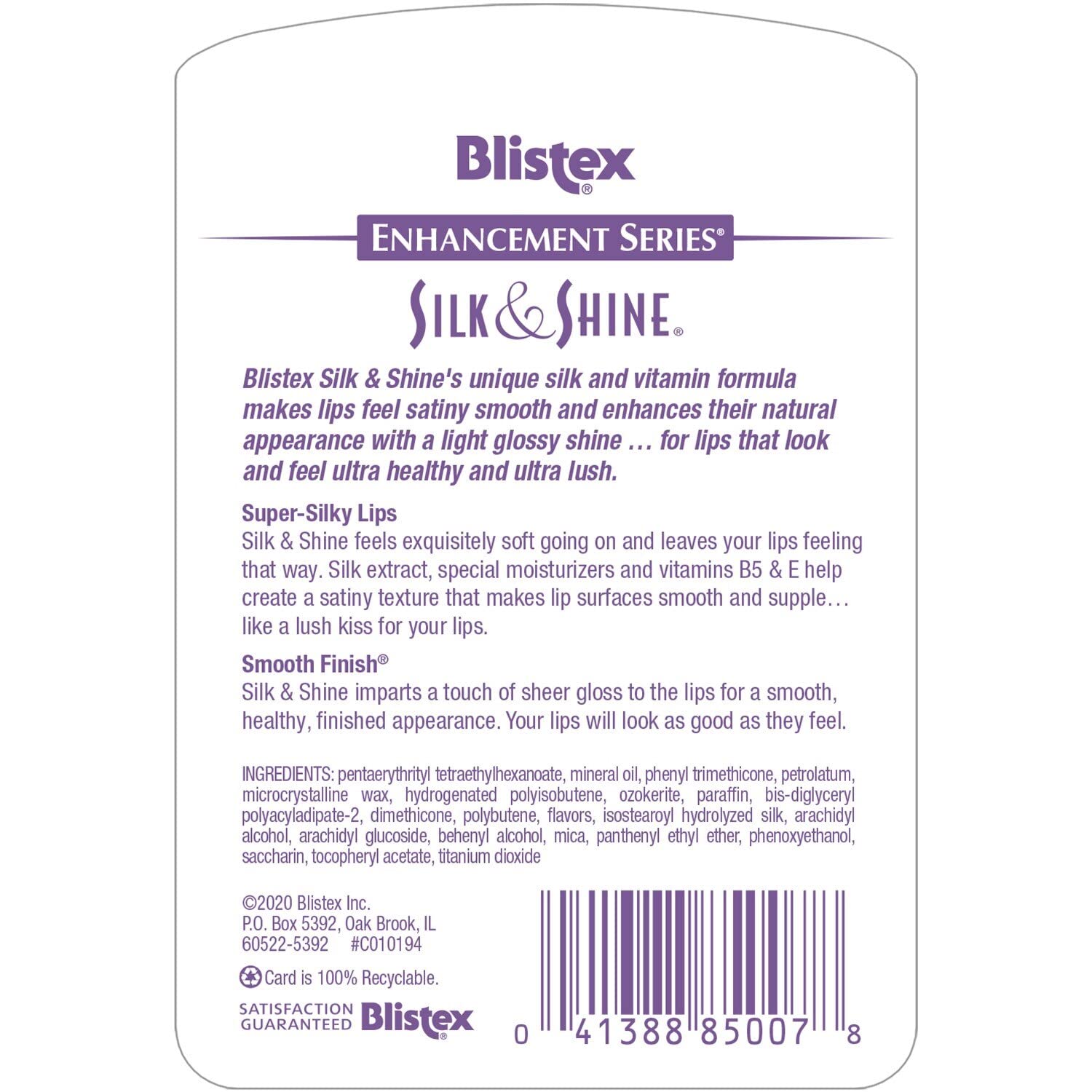 Blistex Silk & Shine in action for a sheer glossy finish.