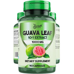 Bliva Guava Leaf Extract Capsules bottle and label