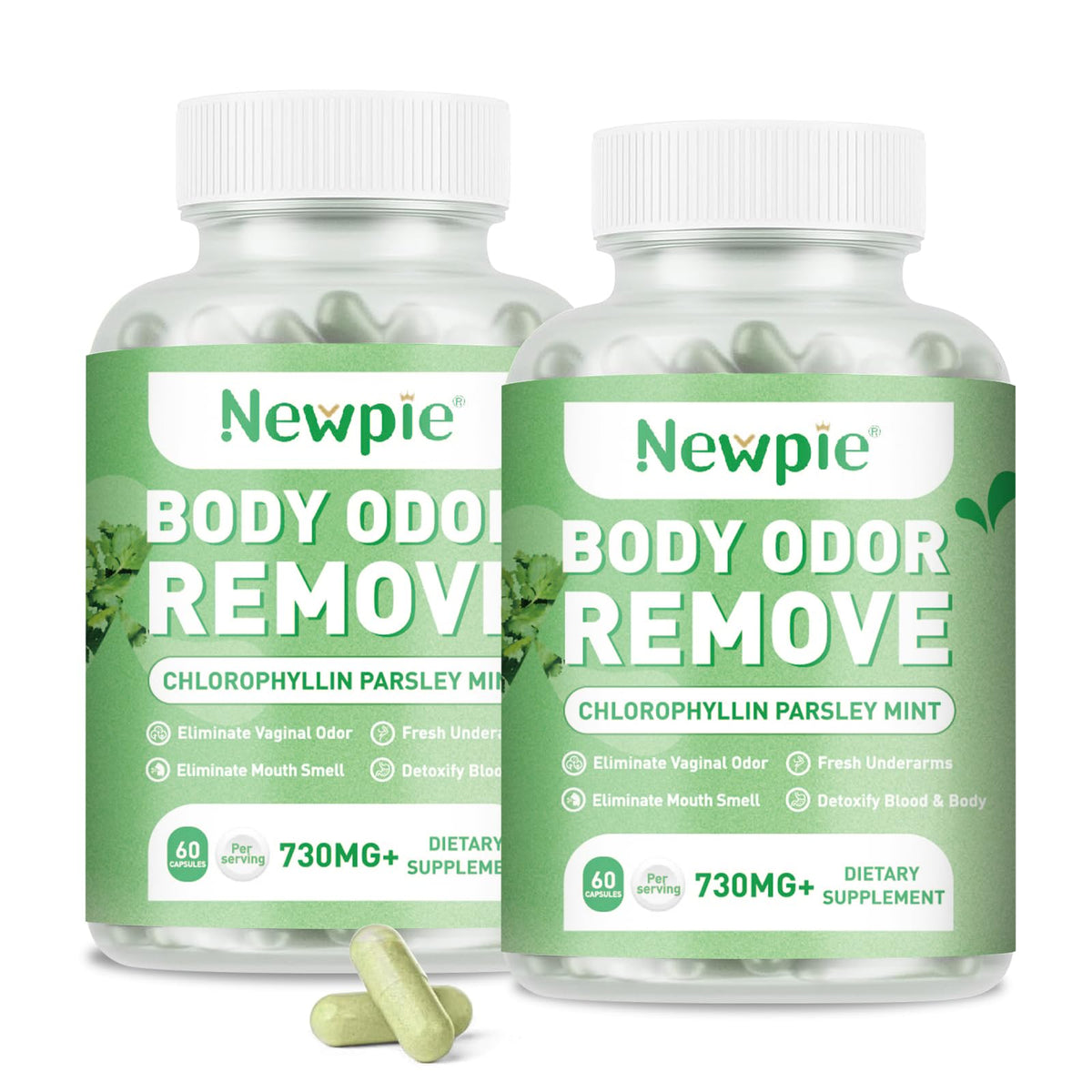 Blltzzz Body Deodorizing Supplement bottle with 60 capsules