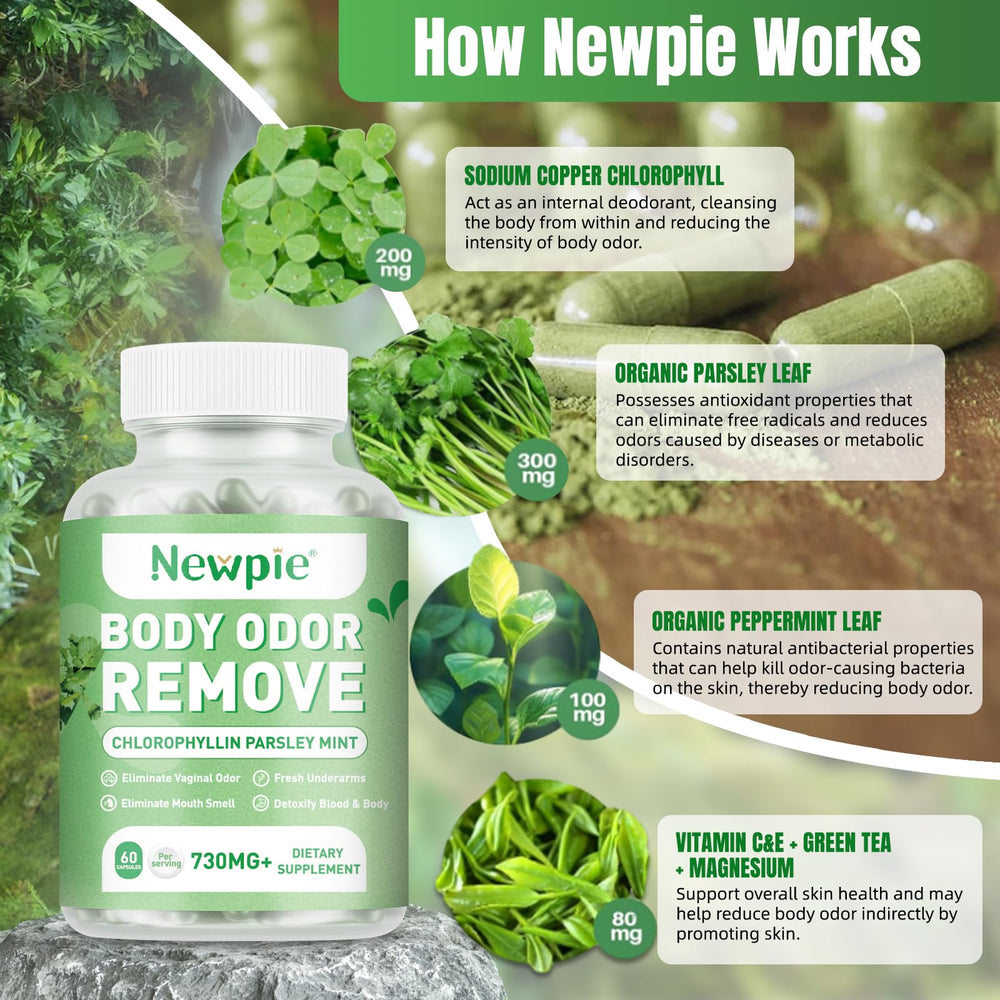 Parsley leaf representing natural deodorizing formula
