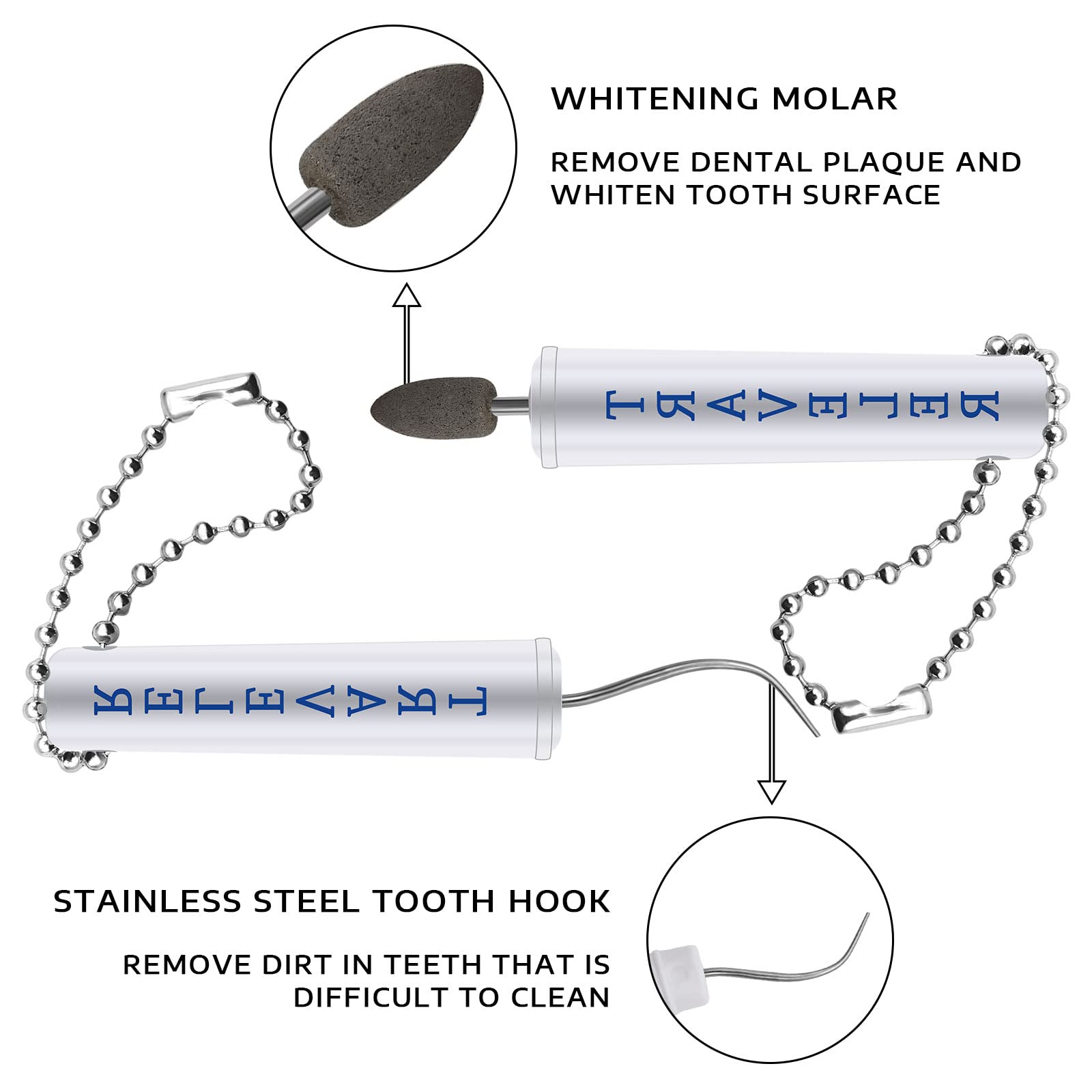 Close-up of the metal dental picks