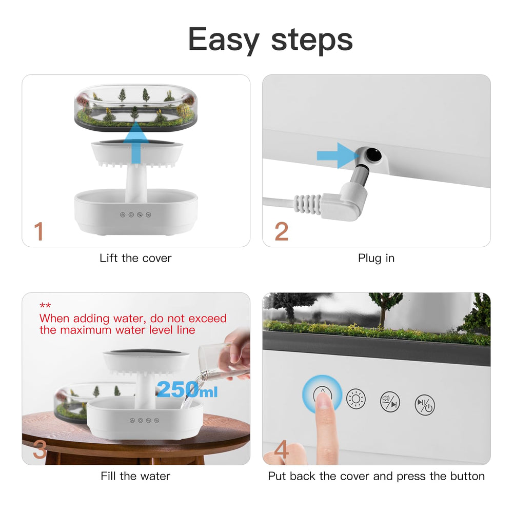 Stylish decor diffuser with 7 LED light modes for ambience