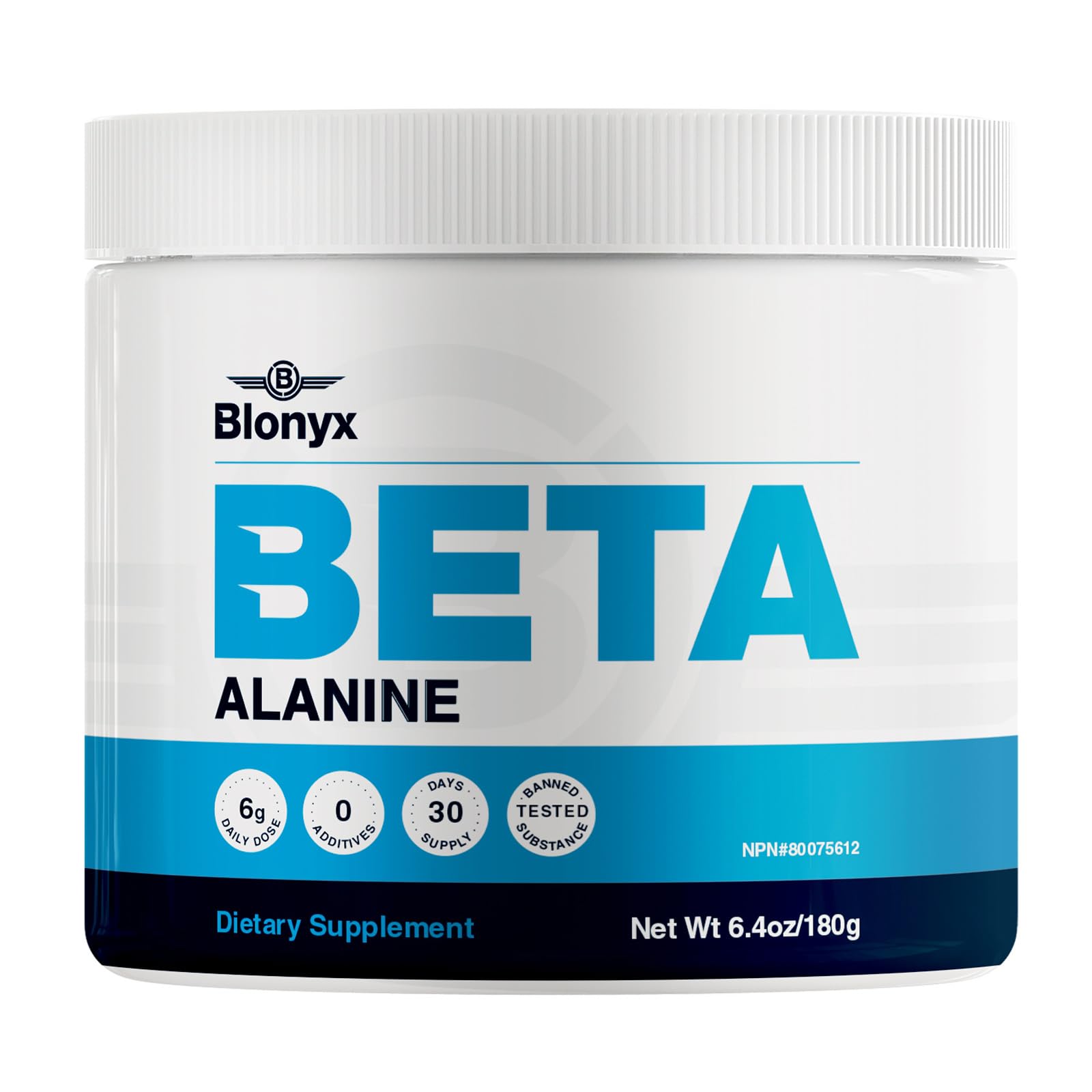 Blonyx Beta-Alanine bottle on a clean surface