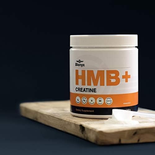 Front label of Blonyx HMB + Creatine bottle