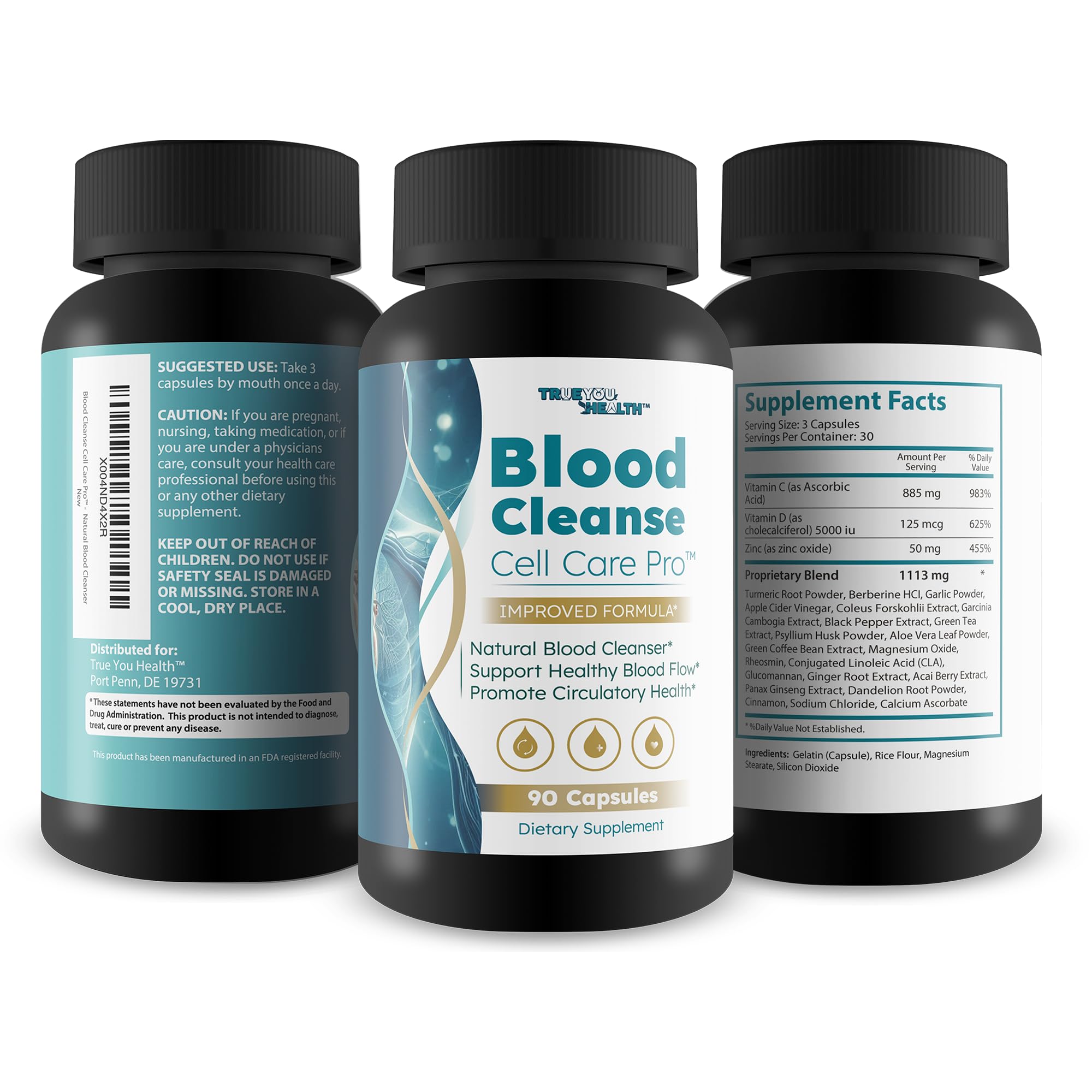 Blood Cleanse Cell Care Pro packaging with capsules