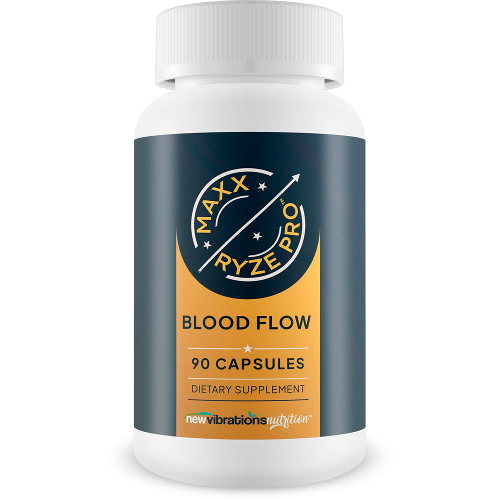 Blood Flow Maxx Ryze Pro bottle with label visible