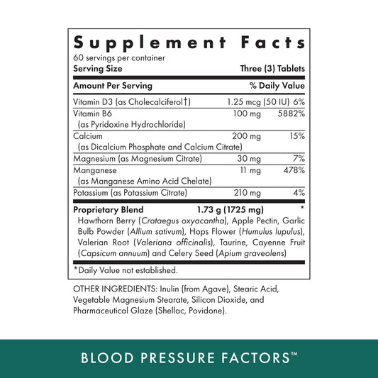 Two-pack bottles presentation of Blood Pressure Factors