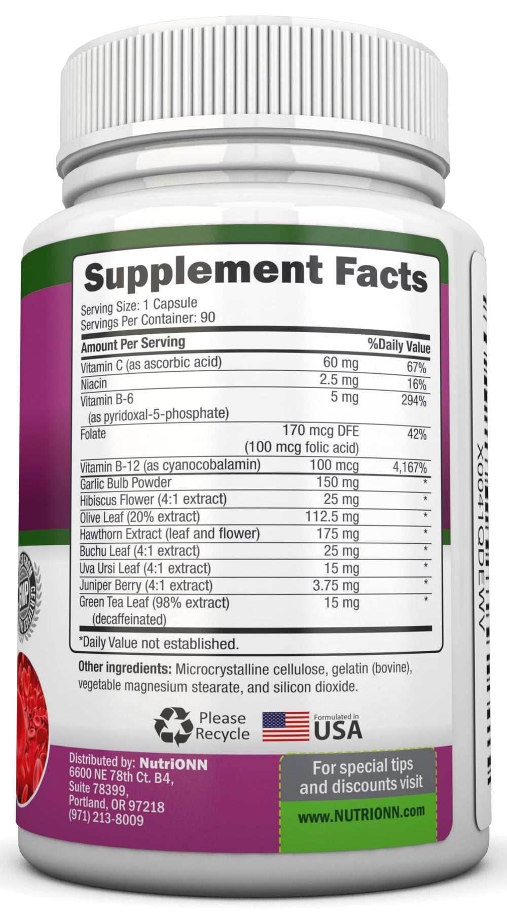 Close-up of the 13-herb blend ingredients