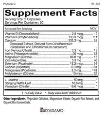 Type O tailored nutrition ingredients and minerals illustration