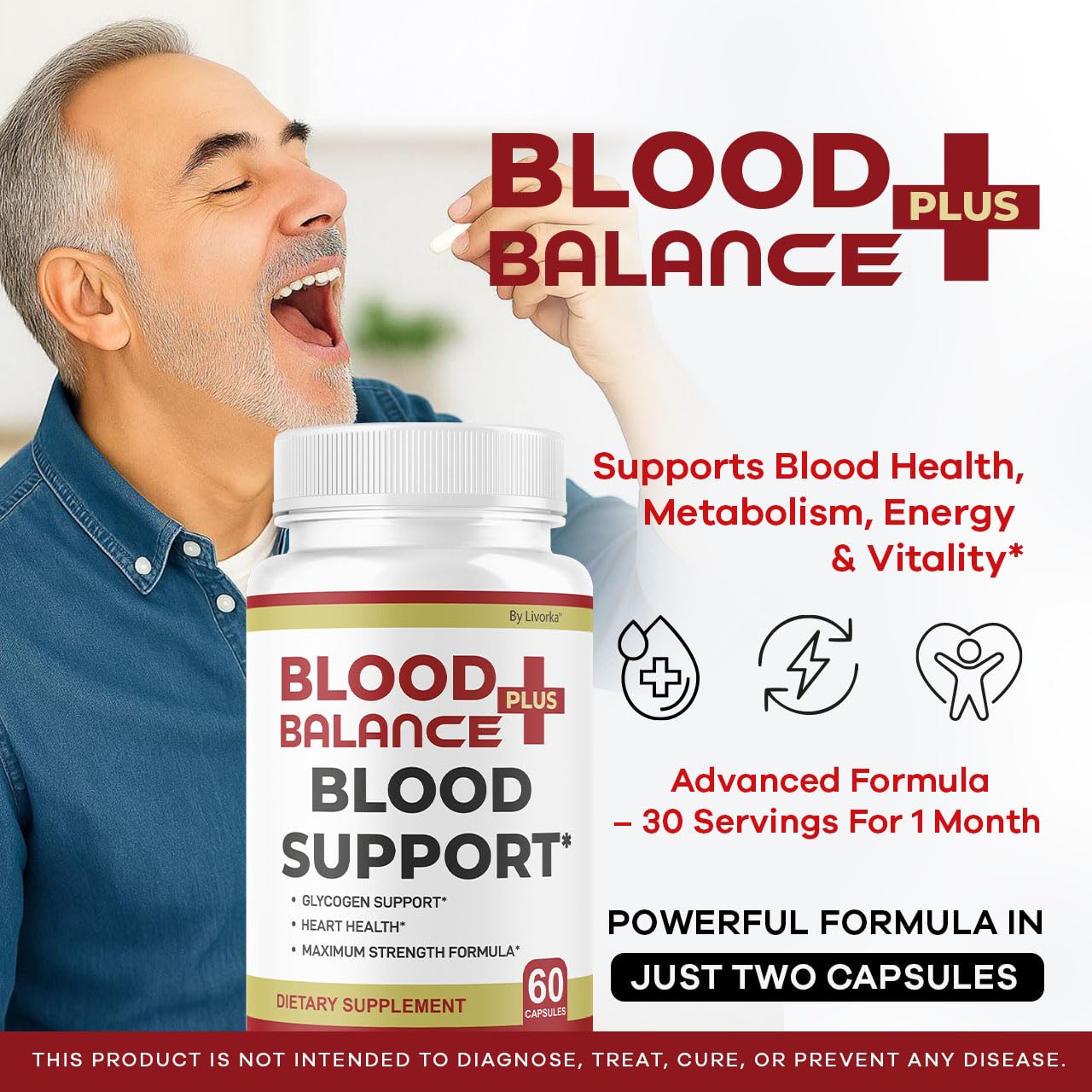 BloodBalance Plus capsules packaging and bottle