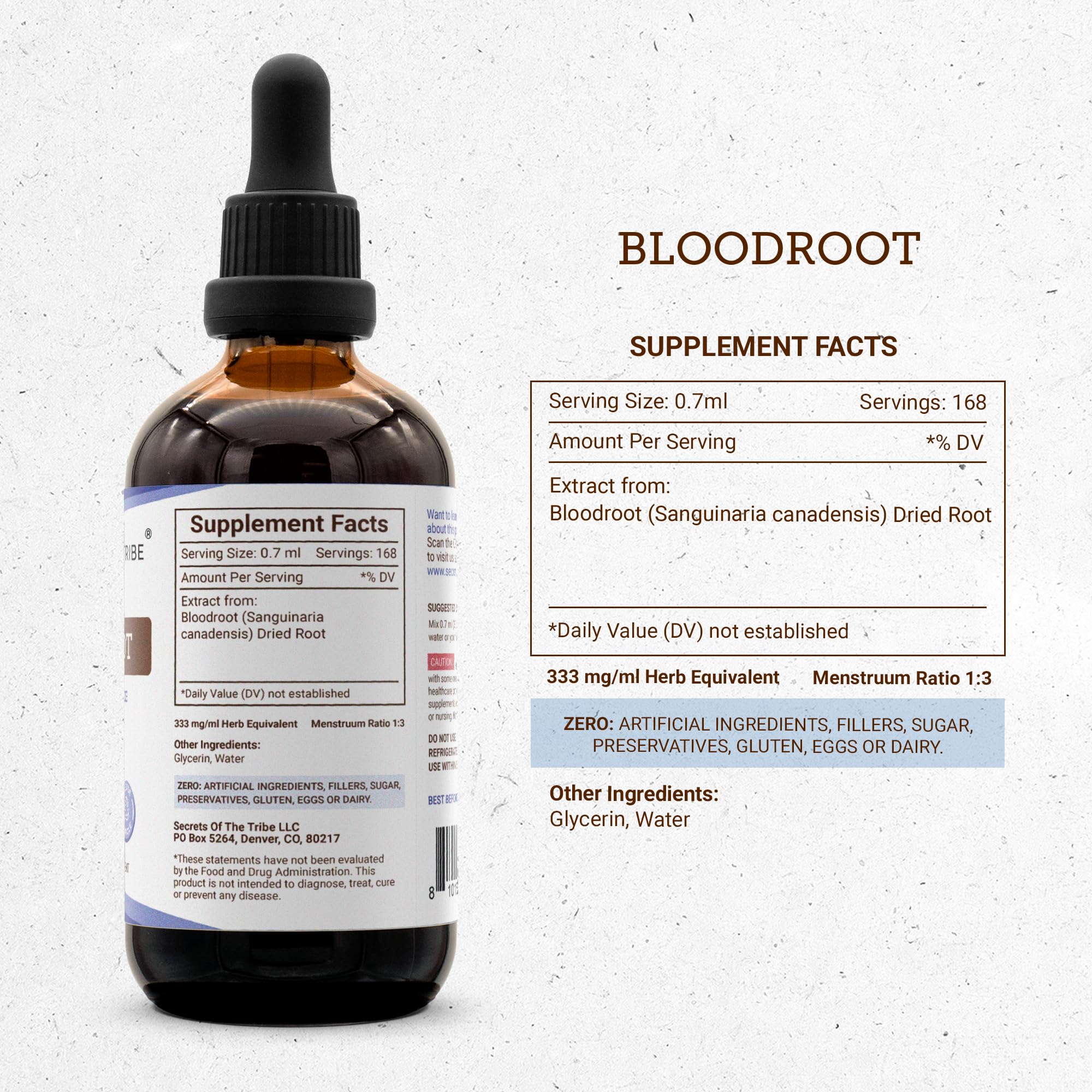 Third-party lab test results for Bloodroot tincture