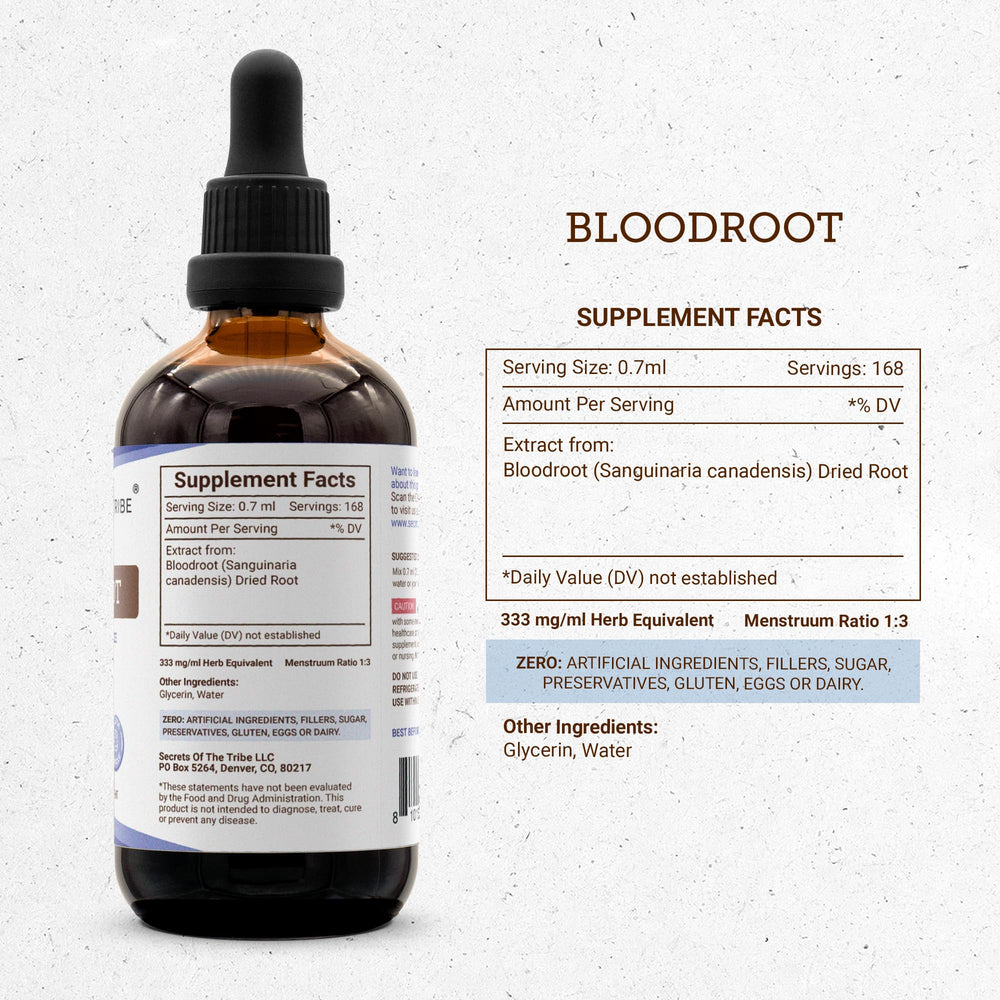 Third-party lab test results for Bloodroot tincture