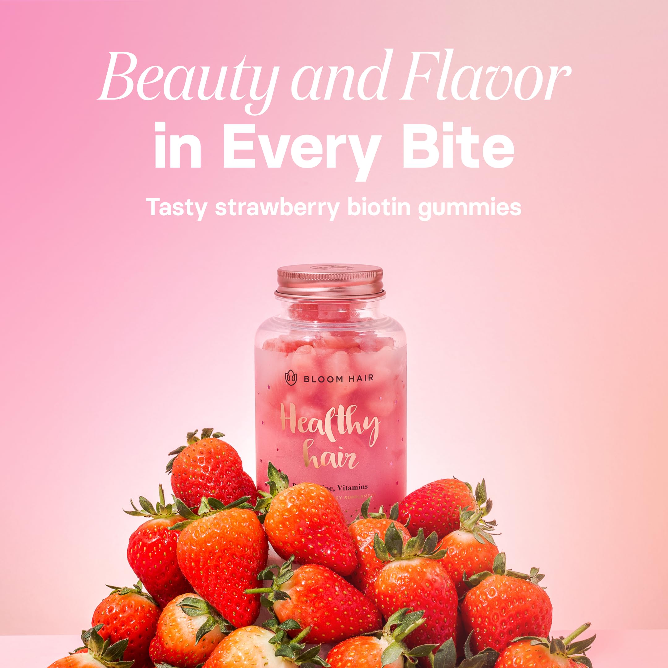 Gummies with glass of water and fresh berries