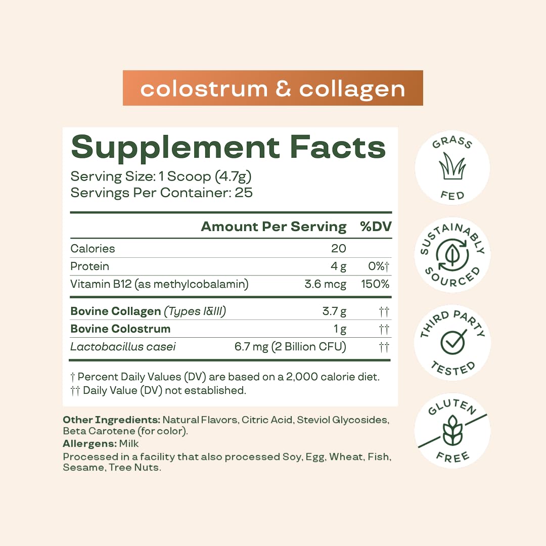 Grass-fed collagen peptides for hair, skin, and nails