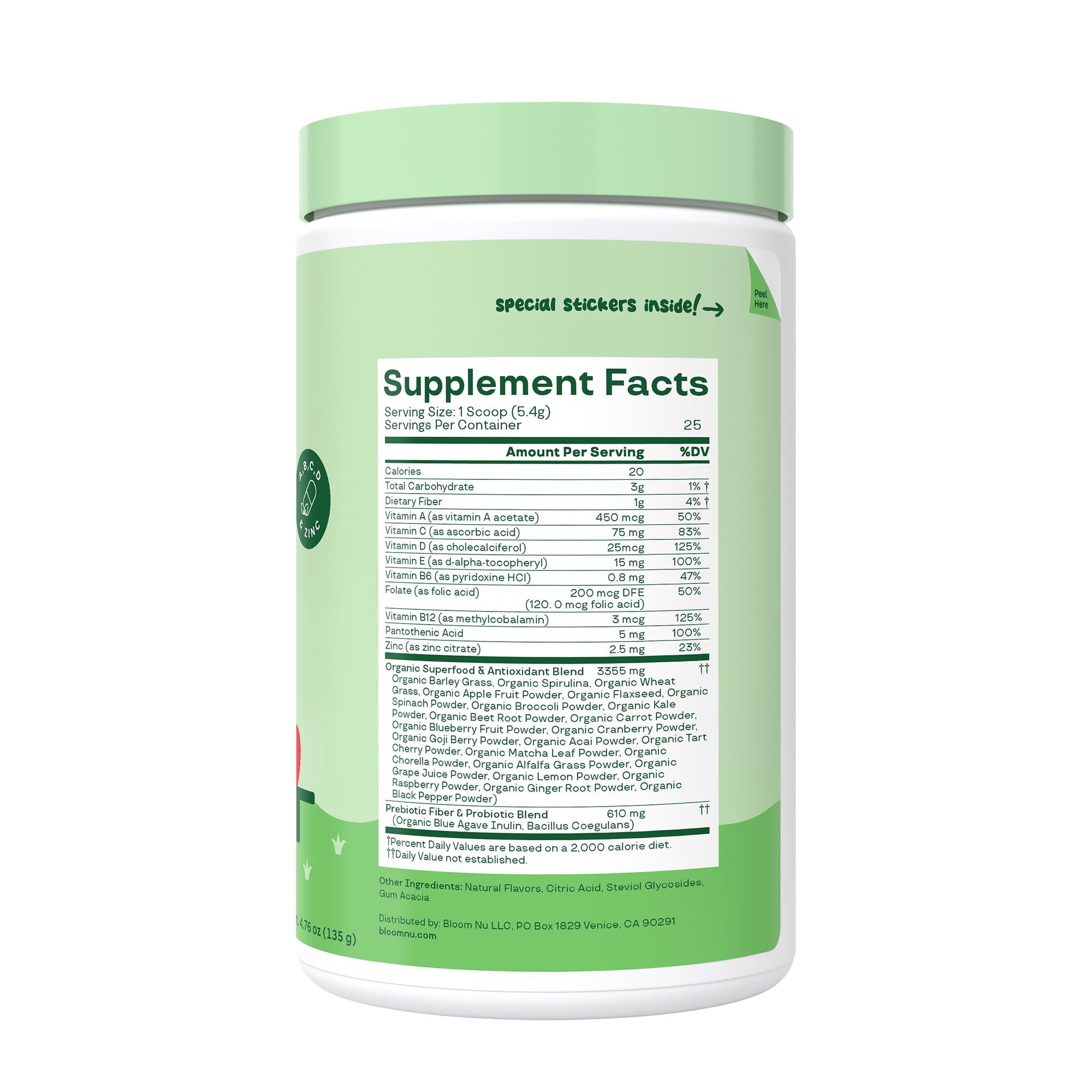 Bloom Nutrition powder texture close-up highlighting fine mixability and smooth blend