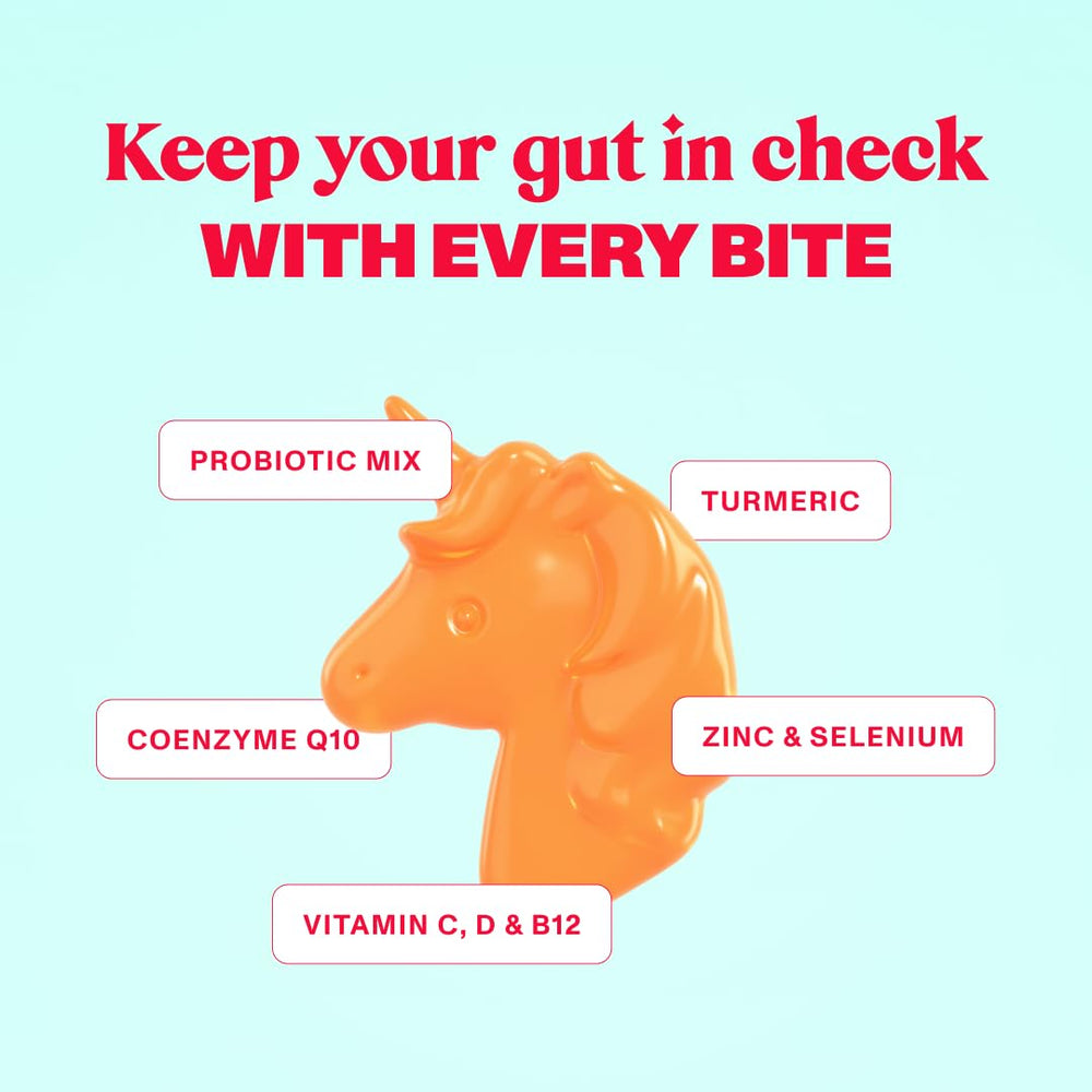 Hands holding adult probiotic gummies