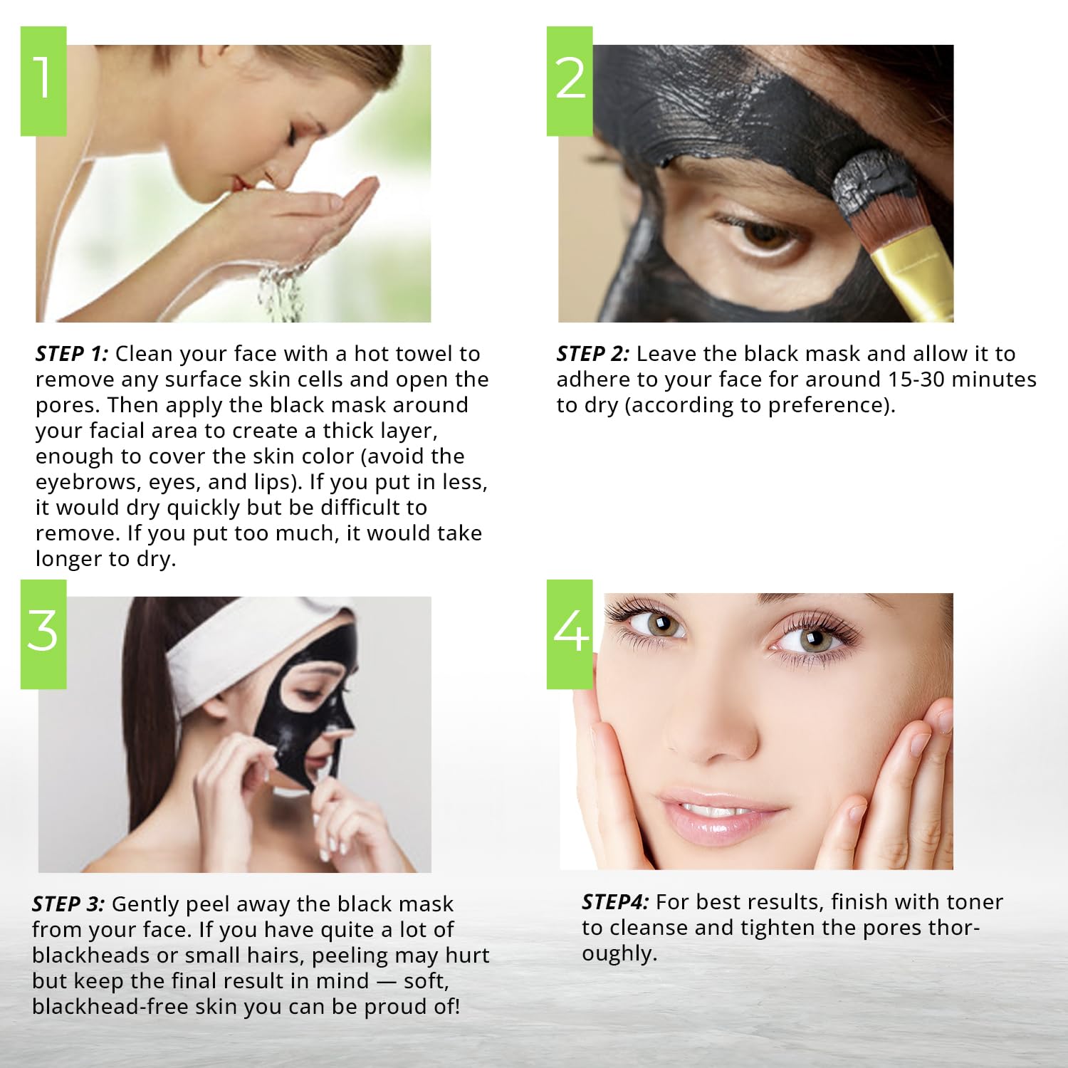 Blooskim easy peel removal demonstrates quick 10-15 minute set.
