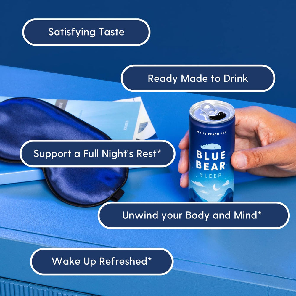 12-pack of Blue Bear Melatonin Sleep Drink cans