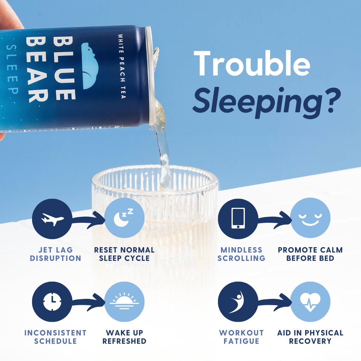 Graphic highlighting 5 mg melatonin and sleep support