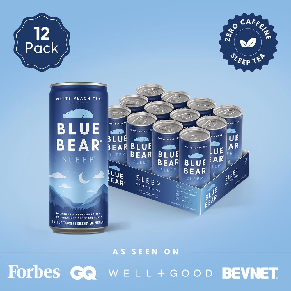 Caffeine-free, zero sugar Blue Bear Sleep Drink