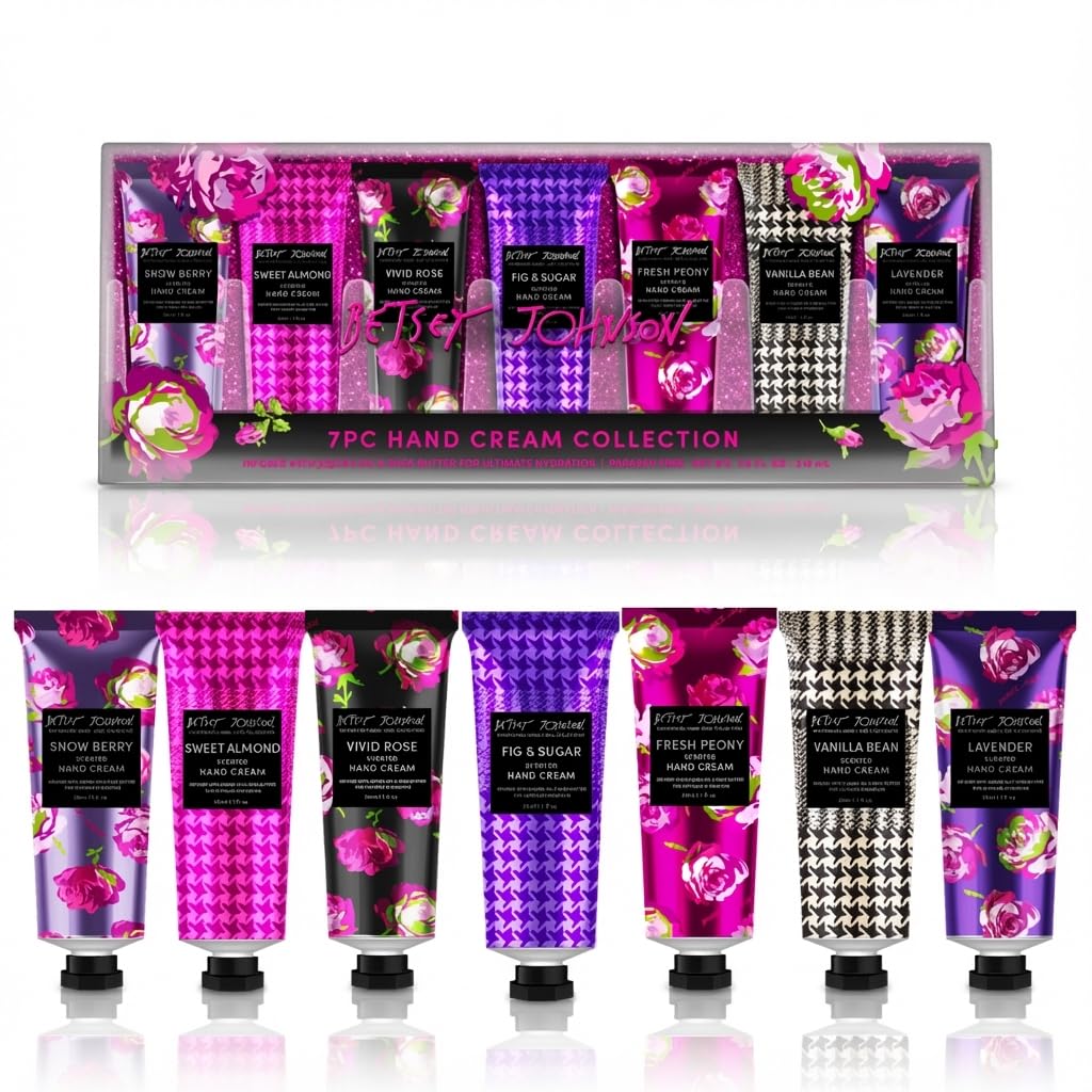 Blue by Betsey Johnson Snow Berry hand cream tube nourishes dry hands with fast-absorbing hydration