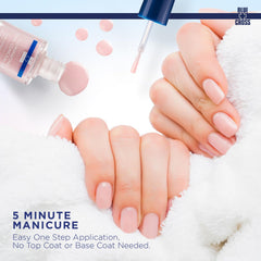 Blue Cross nail concealer provides long-lasting wear with minimal chipping.