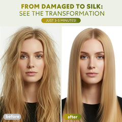 Blue Fresh Silin Repair close-up on silky, frizz-controlled hair texture.