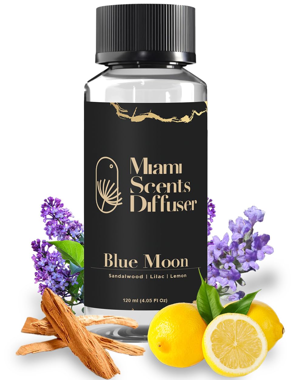 Blue Moon Scent bottle with Shangri-La inspired label