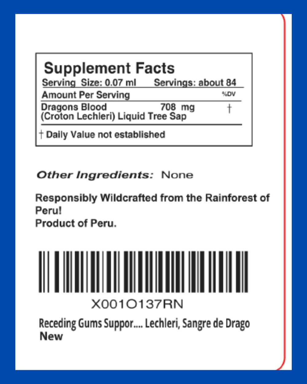 Raw Croton Lechleri tree sap 2 oz bottle