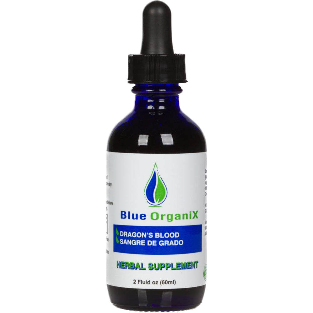 Blue Organix Dragon's Blood 2 oz bottle front view