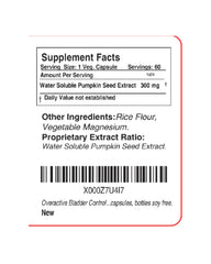 60 vegetarian capsules per bottle for bladder health