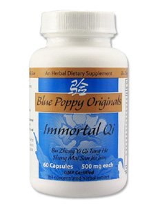 Bottle of Blue Poppy Immortal Qi 180 caps herbal supplement