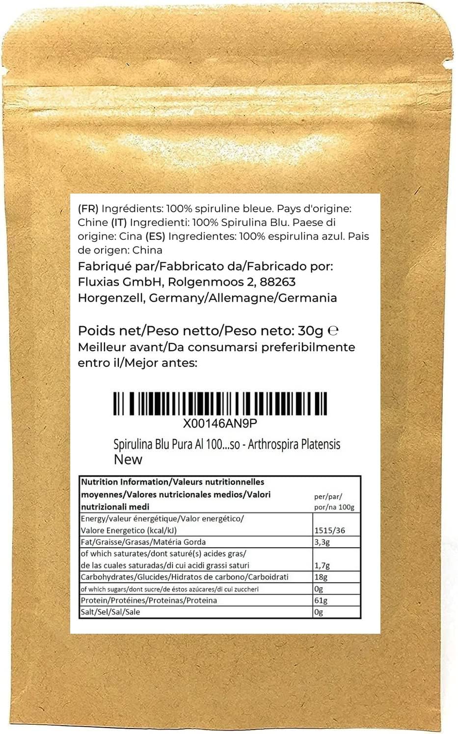 Microscopic Phycocyanin pigment from Arthrospira Platensis