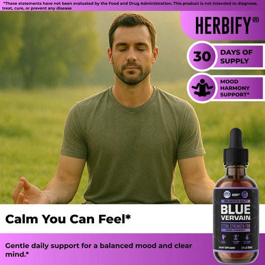 Blue Vervain Drops label front