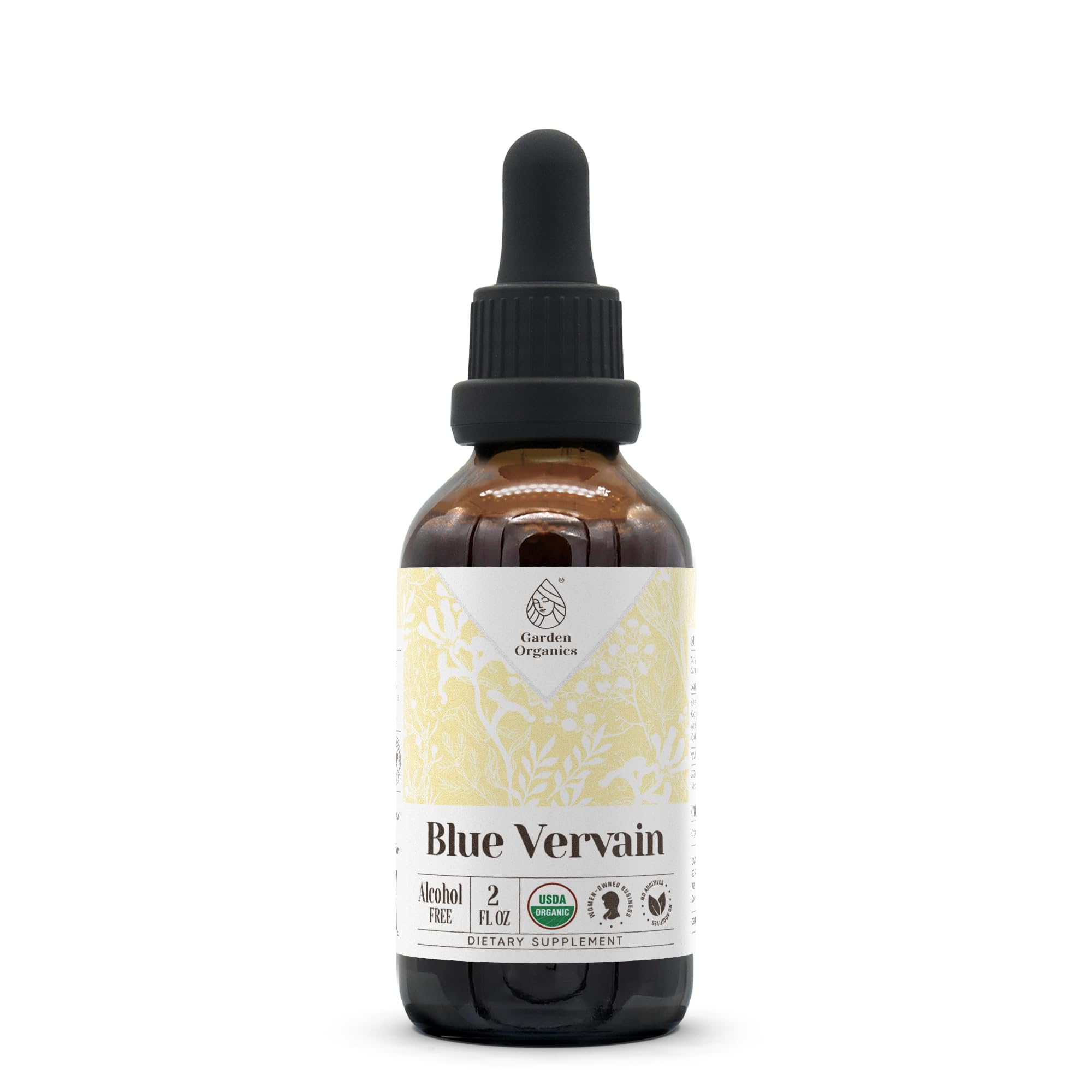 Blue Vervain extract bottle 2 oz with USDA Organic seal