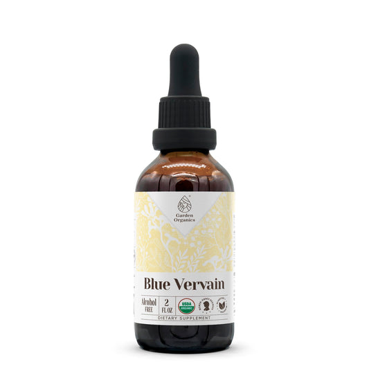 Blue Vervain extract bottle 2 oz with USDA Organic seal