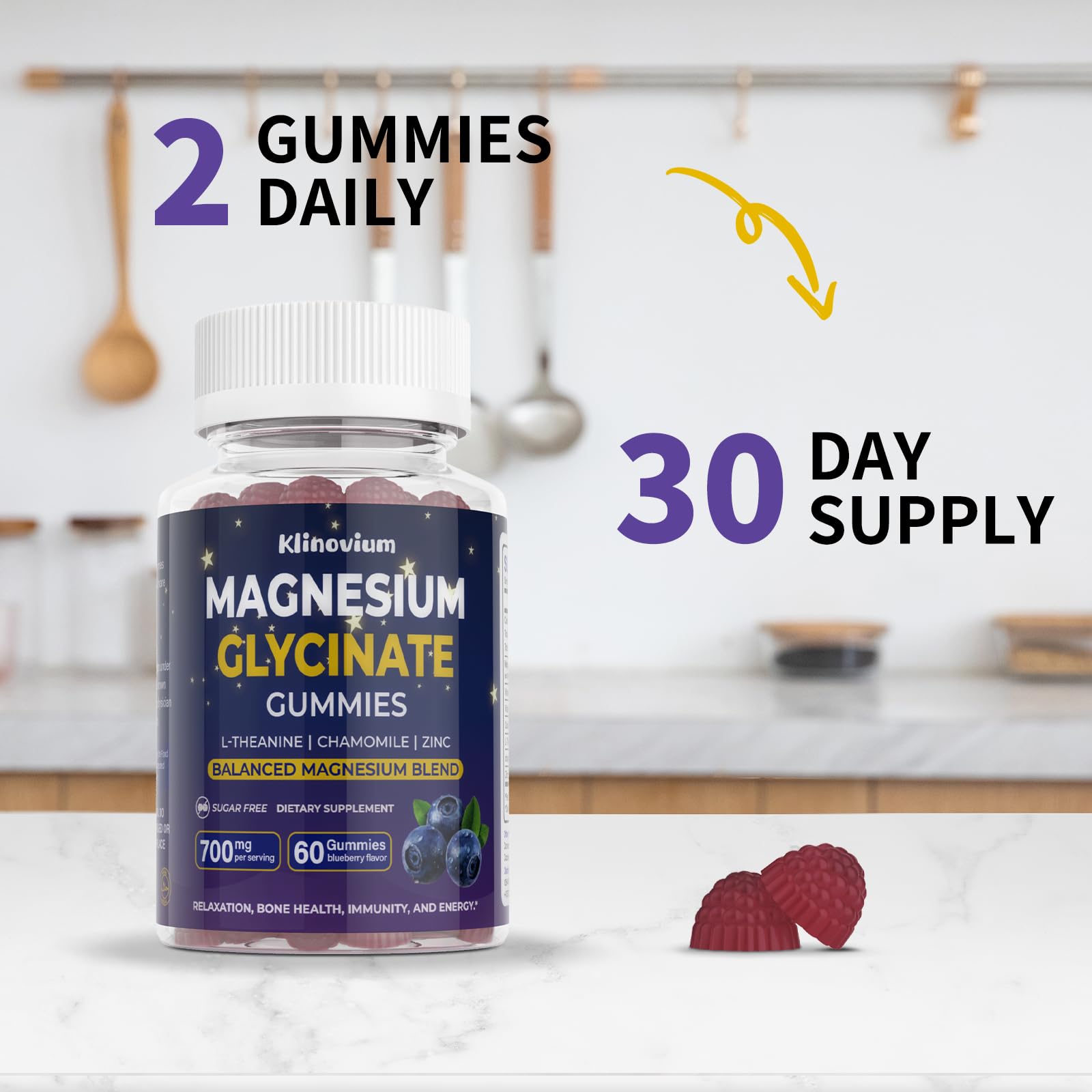 Made in USA seal visible on magnesium glycinate gummies bottle