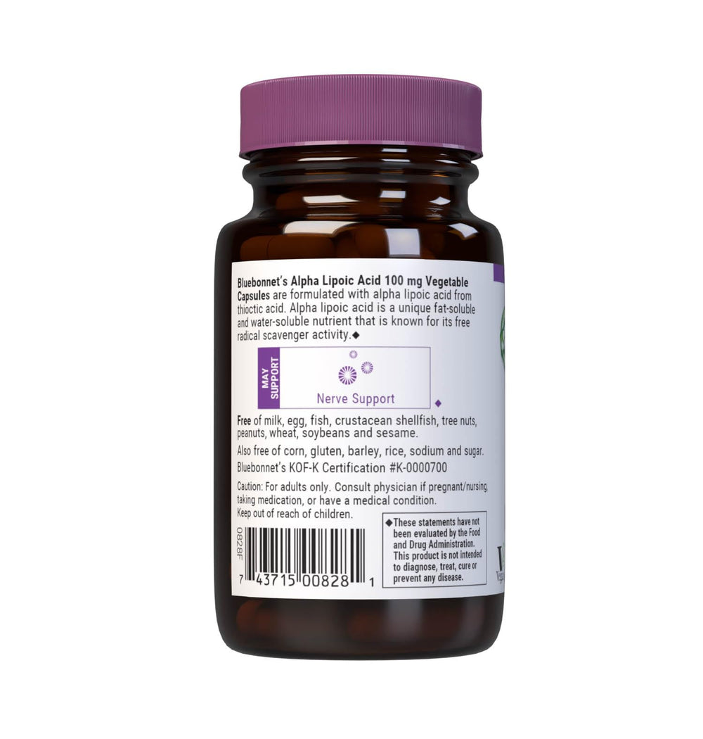 Close-up of 30 vegetable capsules in the bottle