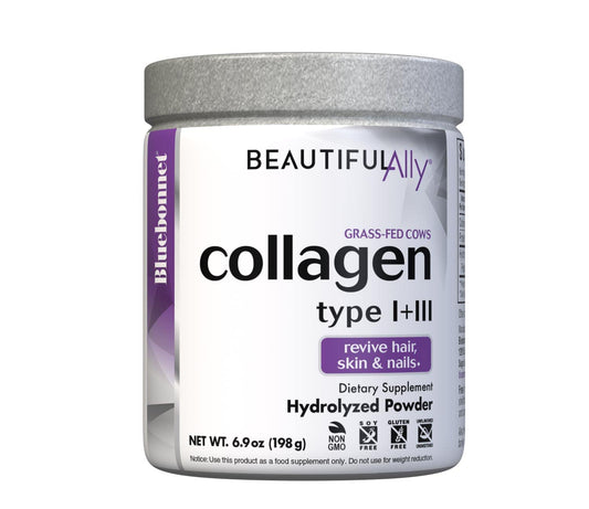 Bluebonnet Beautiful Ally Collagen Powder unsweetened bottle label