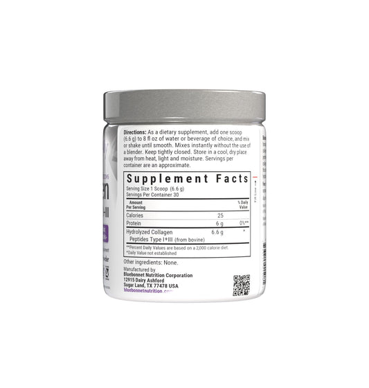 Hydrolyzed collagen peptides Type I & III from grass-fed cows
