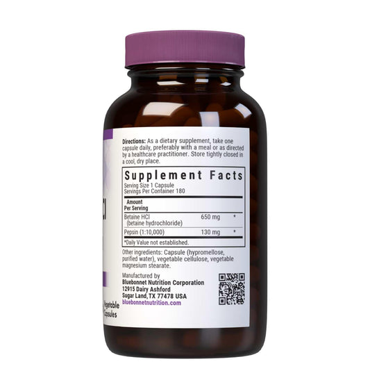 Close-up of Betaine HCl and Pepsin ingredients (1:10,000)