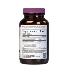 Close-up of Vitamin C 500 mg capsules with citrus bioflavonoids