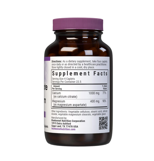 Close-up of Calcium Citrate and Magnesium caplets, 1000 mg Calcium per serving
