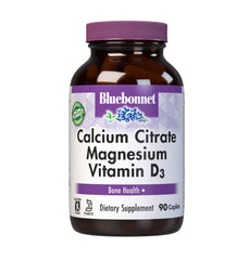 Bluebonnet Calcium Citrate Magnesium Vitamin D3 Caplets bottle front label