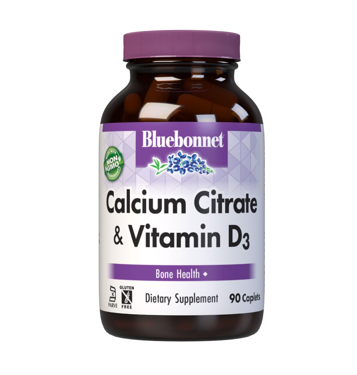 Bluebonnet Calcium Citrate & Vitamin D3 Caplets - front view