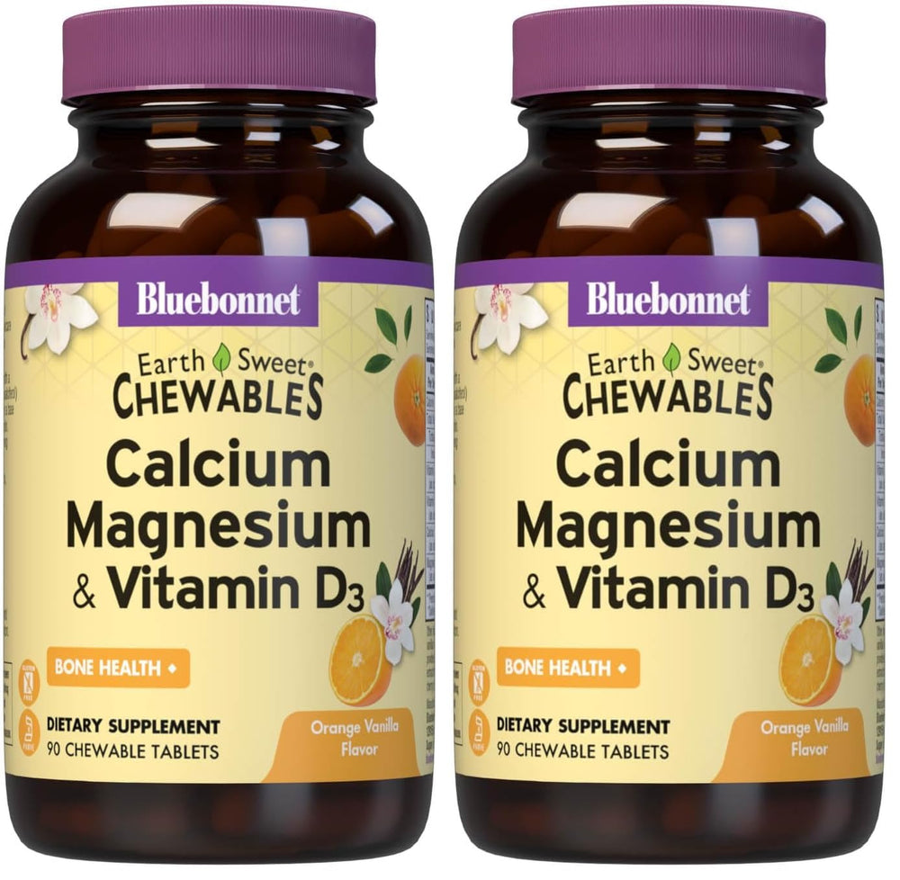 BlueBonnet Nutrition calcium magnesium vitamin D3 EarthSweet chewables hero image